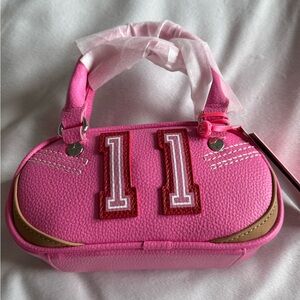 Paris Hilton Varsity Mini Bowler Bag Convertible Crossbody